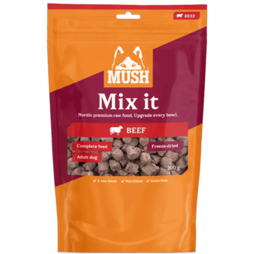 MUSH Mix it frysetørret okse supplement til hund 200 g