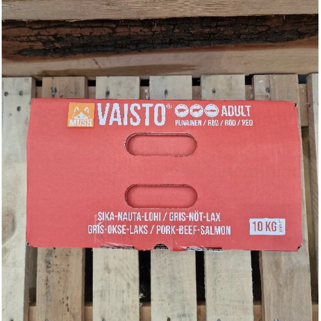 MUSH Vaisto Rød Gris Okse Laks XL 10 kg - Naturligt BARF-foder til hunde