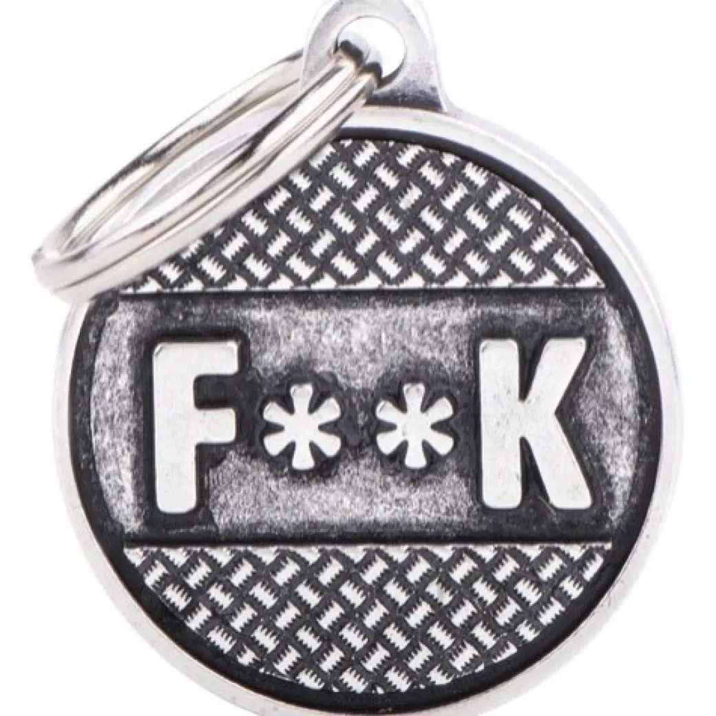 My Family Hundetegn Cirkel Lille F**k Sølv