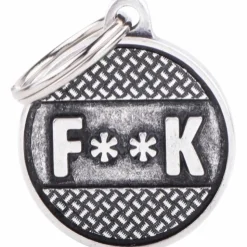 My Family Hundetegn Cirkel Stor F**k Sølv