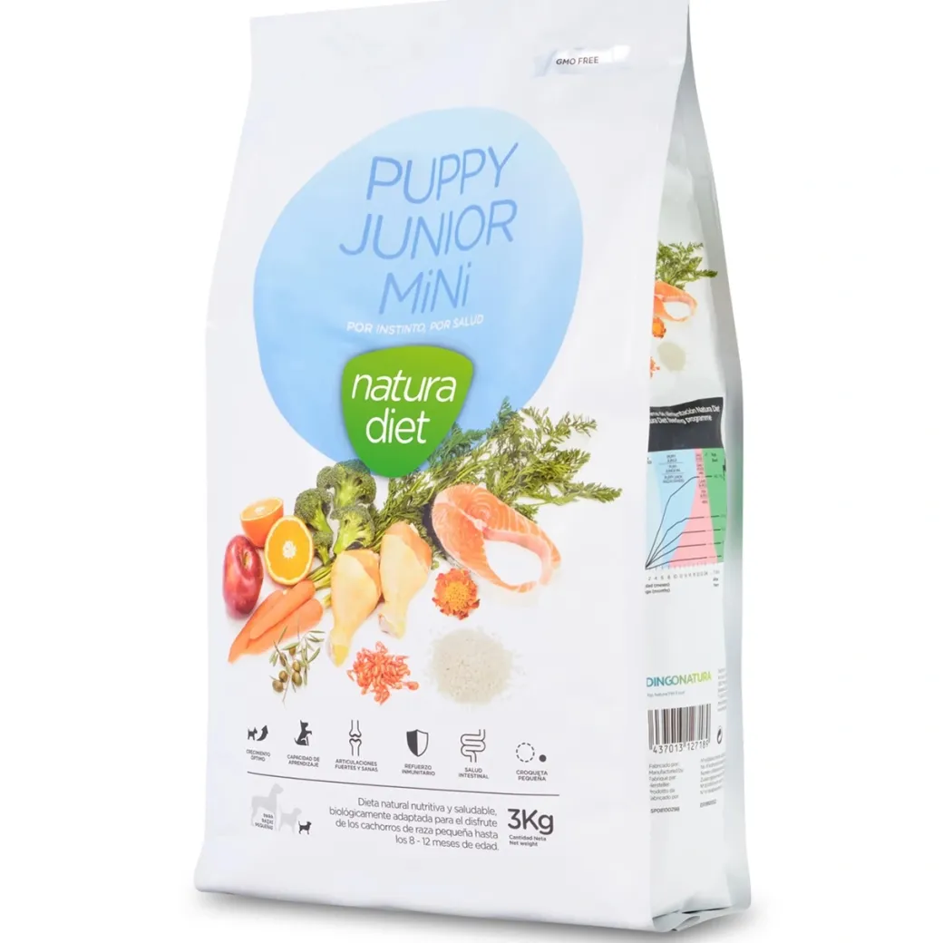 Natura Diet Puppy Junior Mini 3 kg - Sundt hvalpefoder til små racer