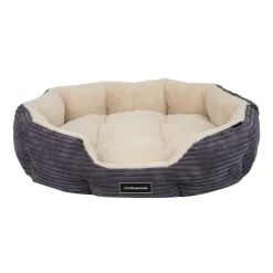 Nordic Paws Arlo Cozy M grå - blød og hyggelig hundeseng i frotte