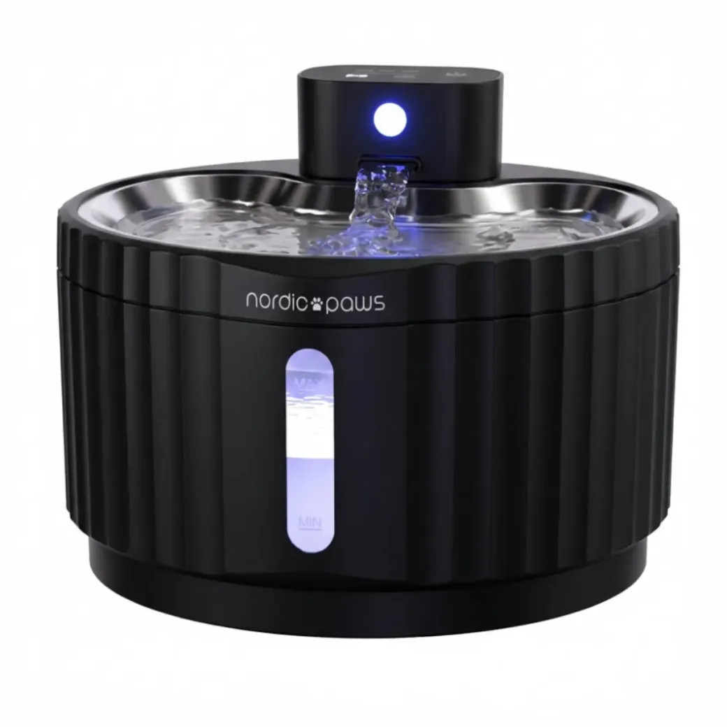Nordic Paws Glacia trådløs vandfontæne sort 2,8 L