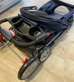 PAWISE Hunde klapvogn med 4 hjul Blå