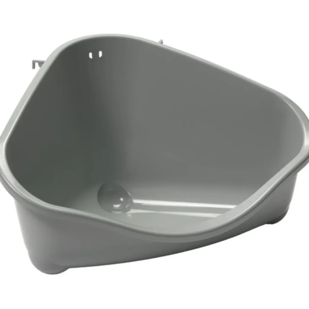 Pets Corner Tray M Grå - hjørnetoilet til gnavere og kaniner