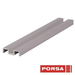 Porsa sølv aluminiums underskinne 70 cm