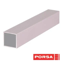 Porsa sølv aluprofil firkantet 30 cm.