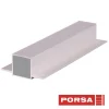 Porsa sølv aluprofil med dobbelt flig 105 cm.