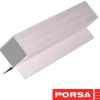 Porsa sølv aluprofil med dobbelt vinkelflig 105 cm.