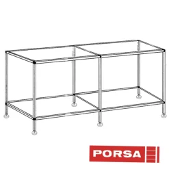 Porsa sort akvariebord 393 liter