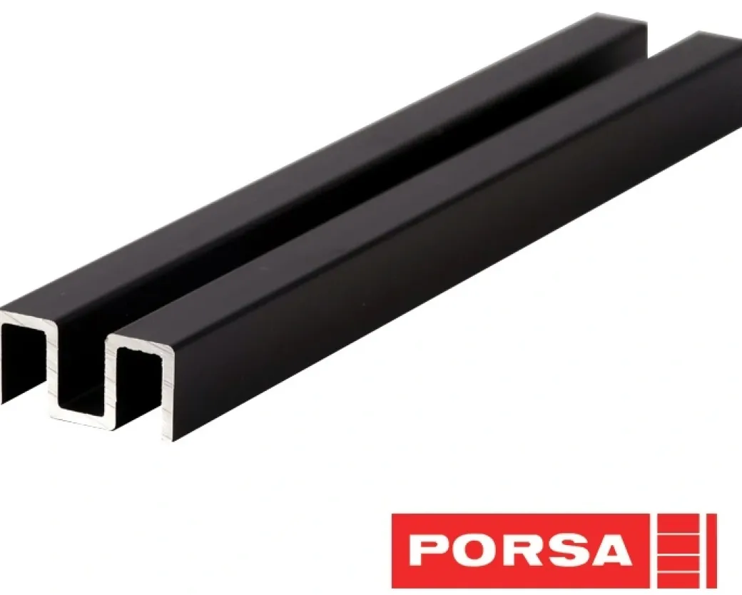 Porsa sort alu overskinne 50 cm.