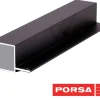 Porsa sort aluprofil firkantet med flig 65 cm.