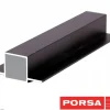 Porsa sort aluprofil med dobbelt flig 110 cm.
