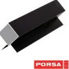 Porsa sort aluprofil med dobbelt vinkelflig 30 cm.