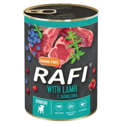 Rafi vådfoder hvalp lammekød med blåbær og tranebær 400 g
