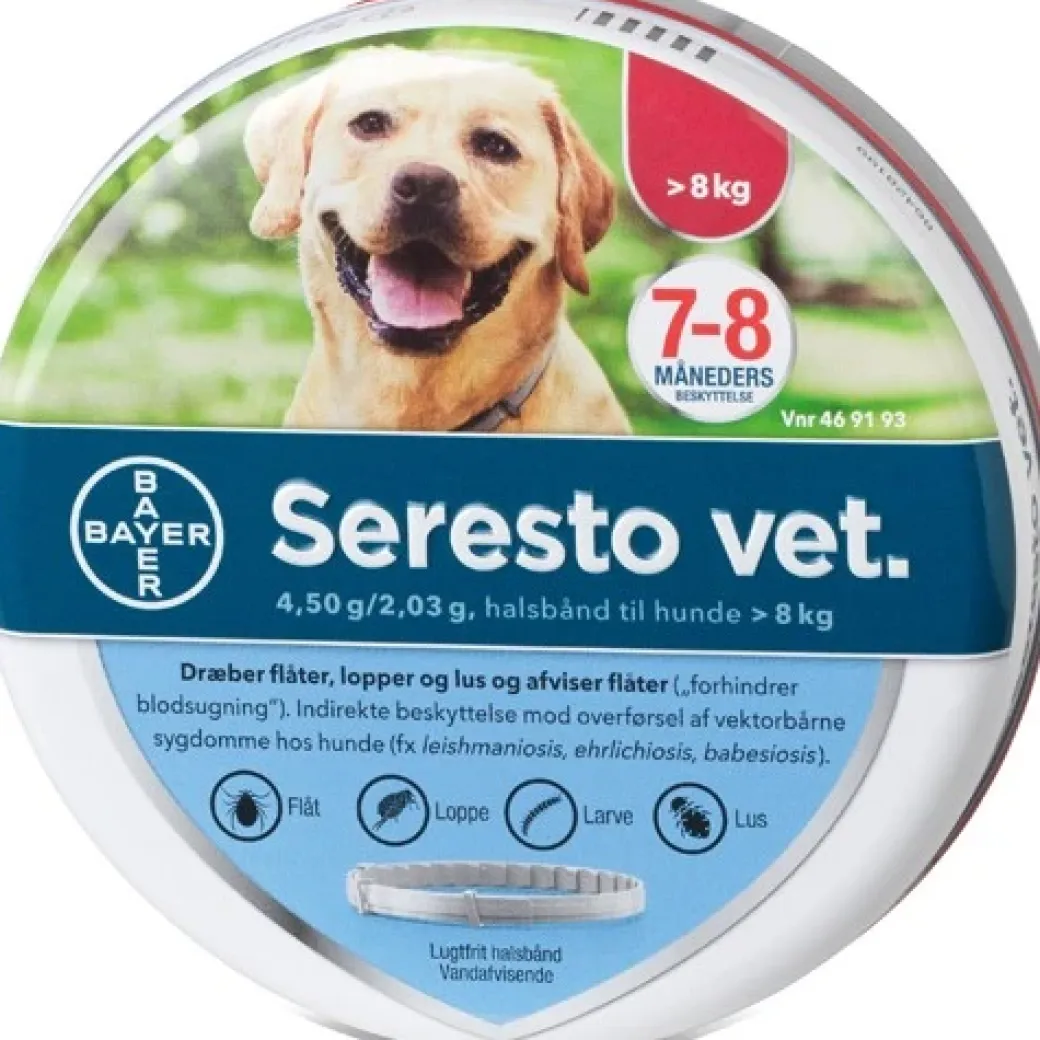 Seresto Vet Loppe og flåt Halsbånd til store hunde