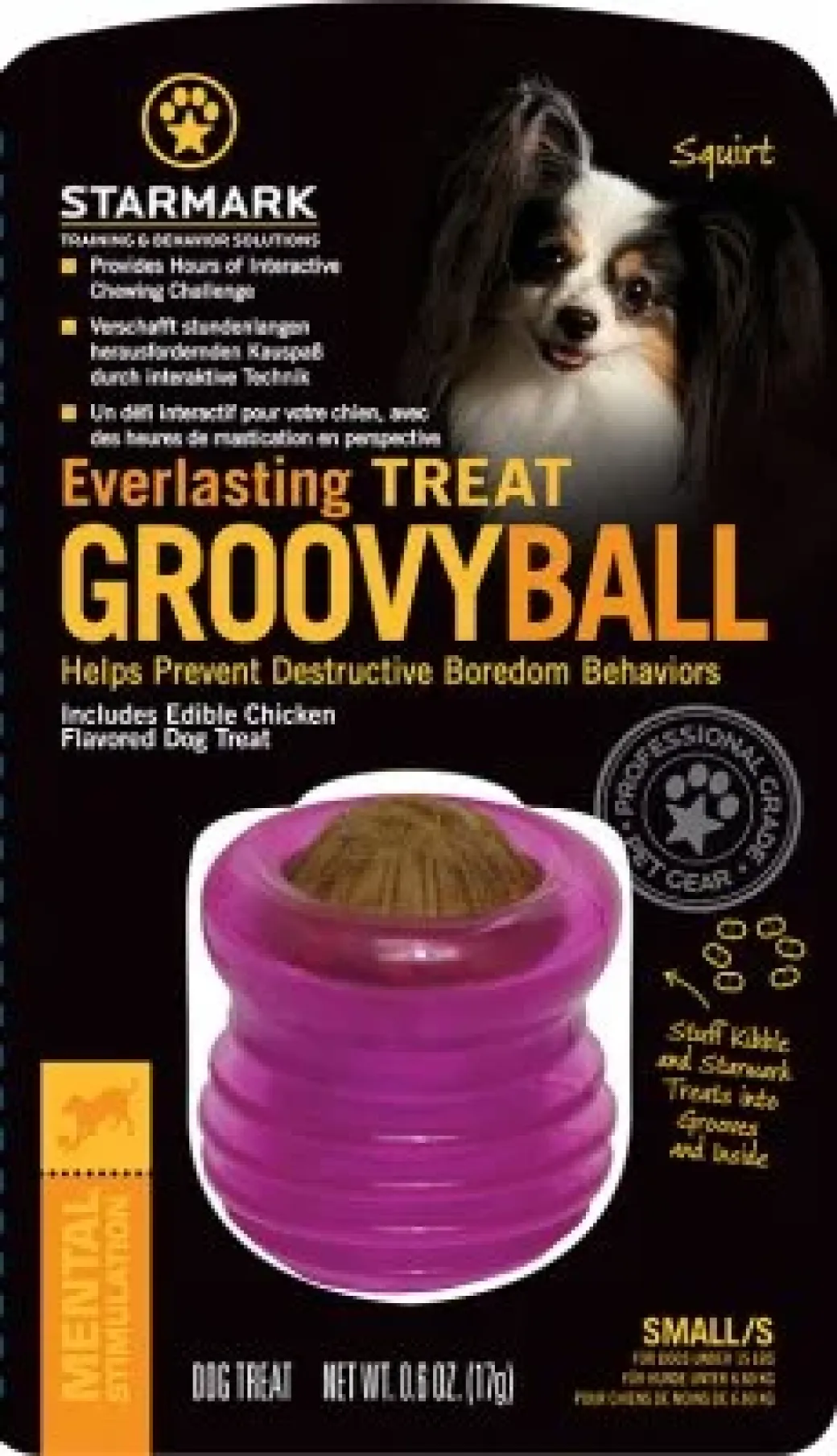 Starmark Groovy Ball Small Veggie Treat - snackbold til små hunde