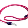 Timely rundsyet dressurline Pink kalveskind 12 mm (krom med glimmer)