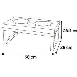 Tommy twin feeder set med stand 2700 ml