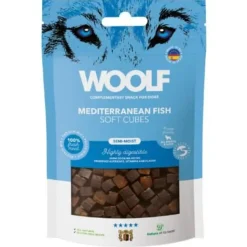 Woolf Hundesnack Bløde Terninger med Middelhavsfisk - monoprotein 100 g